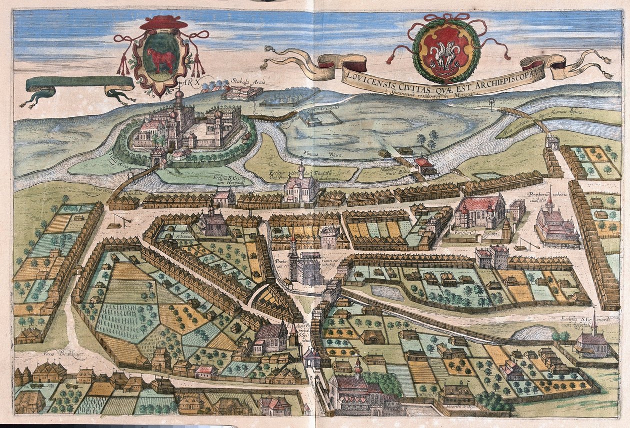 Lowicz, Pologne - Georg Braun and Hogenberg Franz
