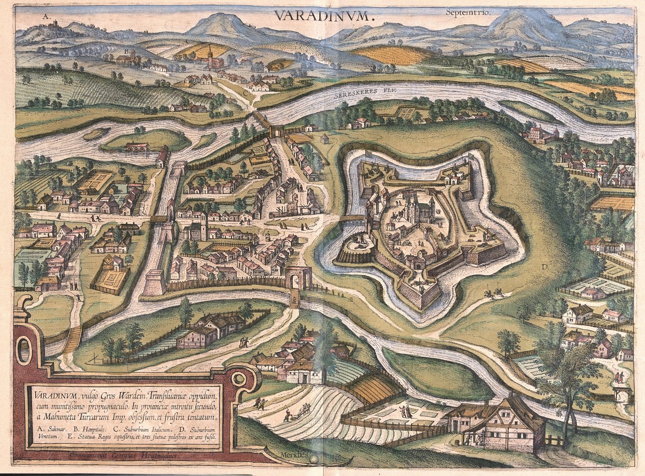 Oradea (ou Oradea Mare), Roumanie - Georg Braun and Hogenberg Franz