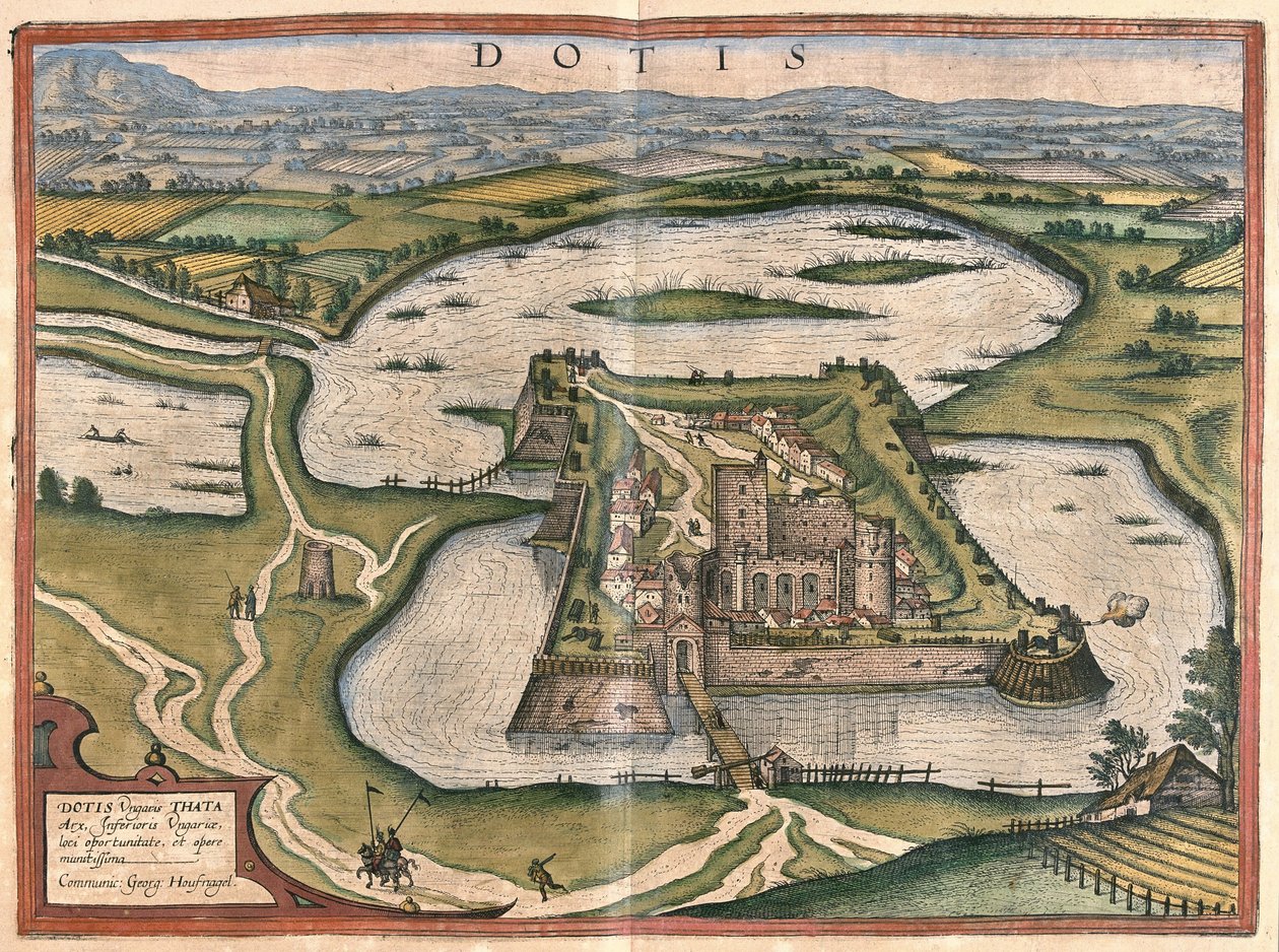 Tata, Hongrie (gravure) - Georg Braun and Hogenberg Franz