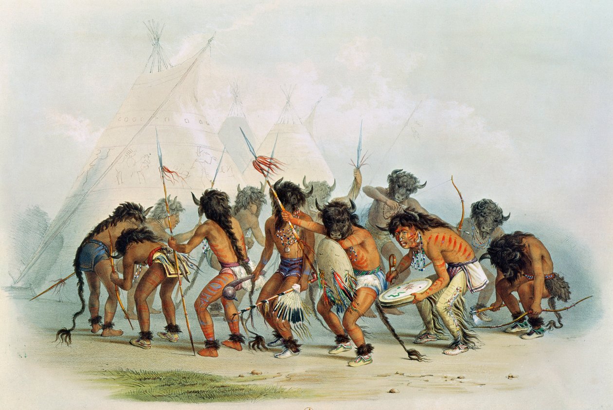 Danse des bisons, c.1832 - George Catlin