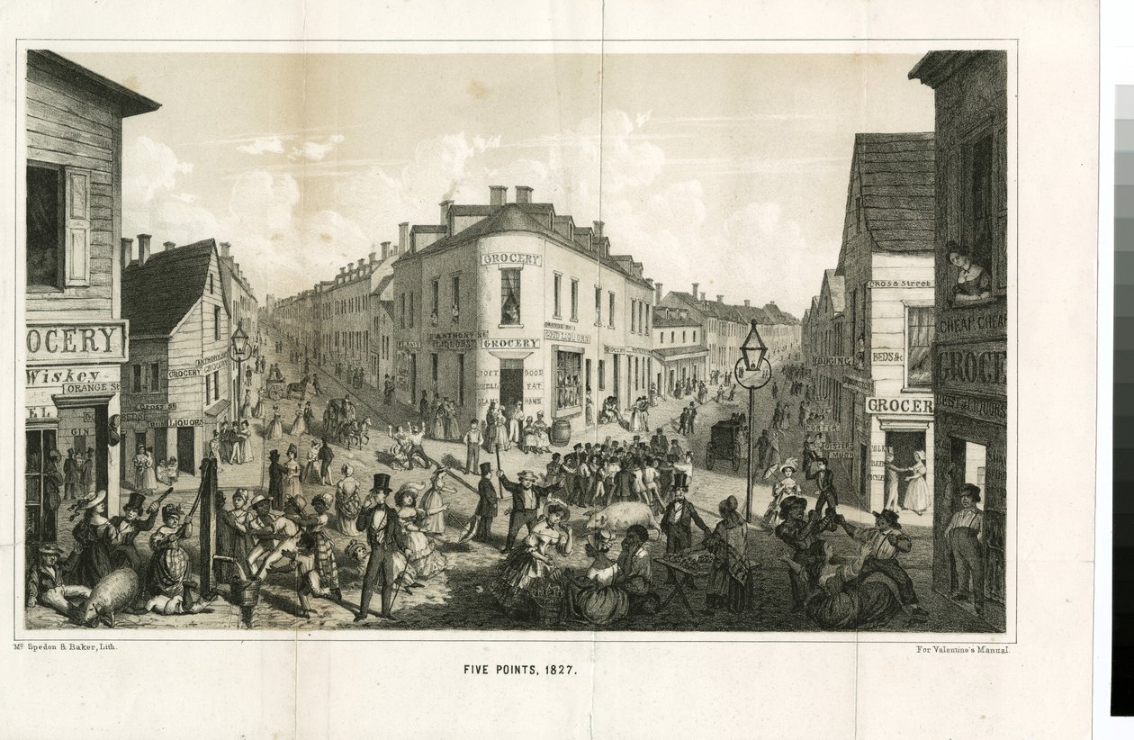 Five Points, 1827, gravé par McSpedon et Baker, 1855 - George Catlin
