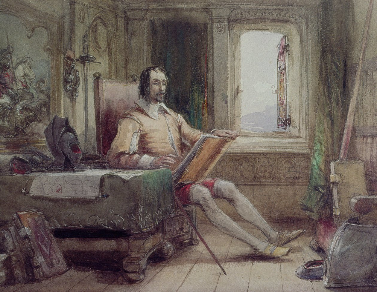Don Quichotte dans son étude - George Cattermole