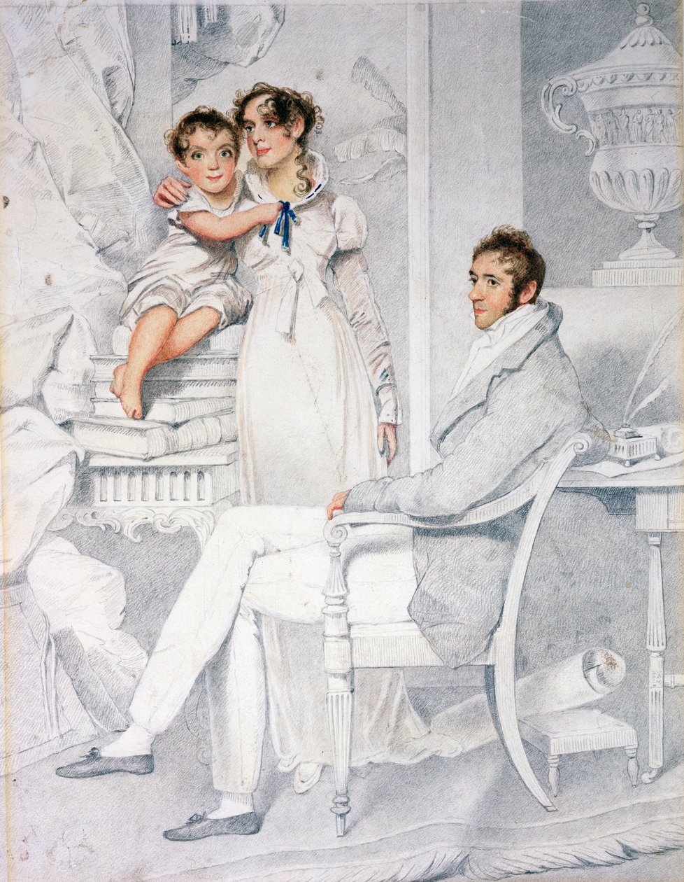 M. et Mme Richmond Thackeray et leur fils, William Makepeace Thackeray (1811-63) 1814 - George Chinnery
