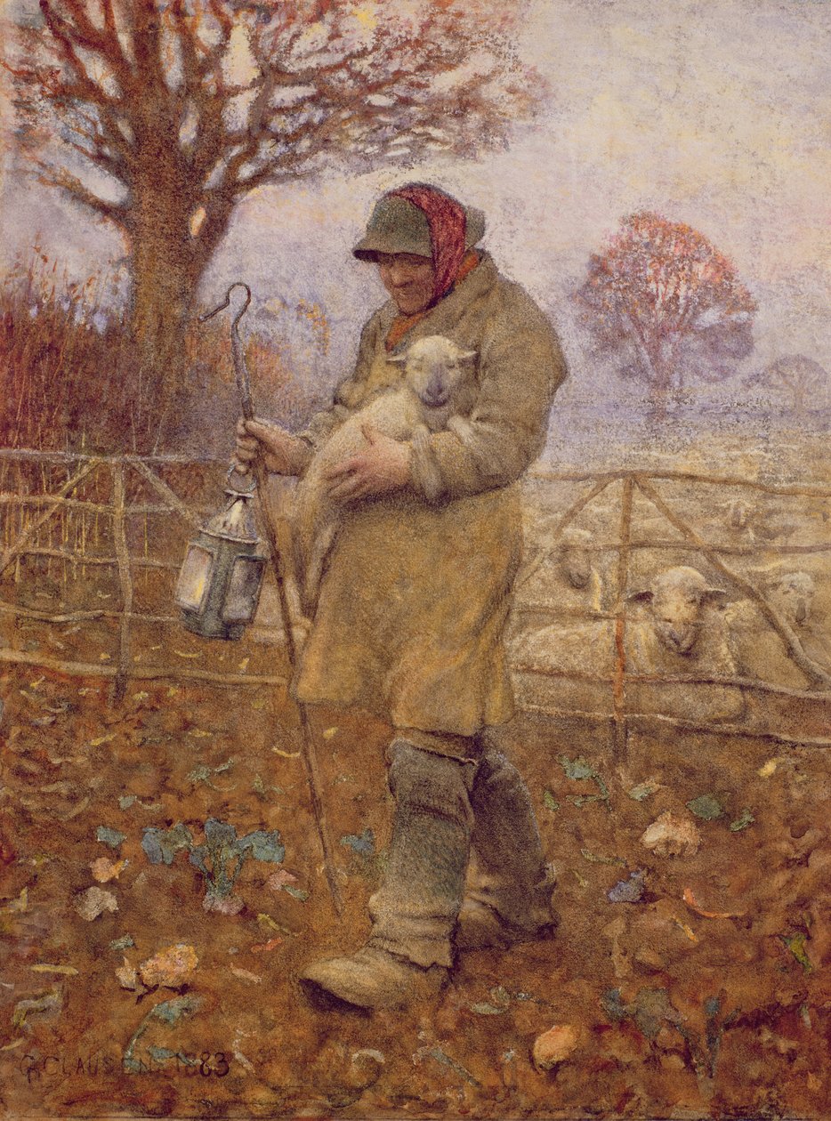 Berger avec un agneau, 1883 - George Clausen