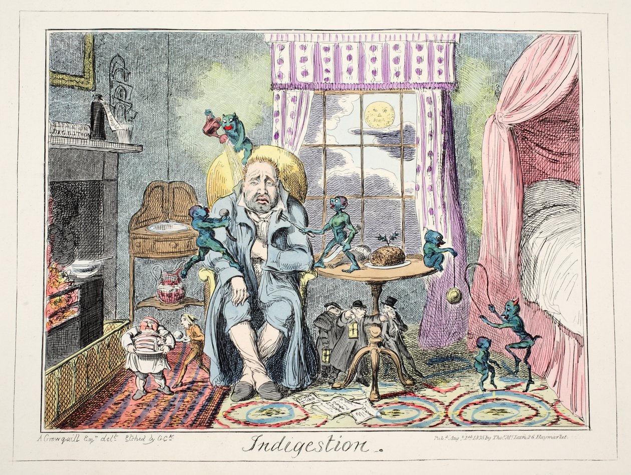 Indigestion, 1835 - George Cruikshank