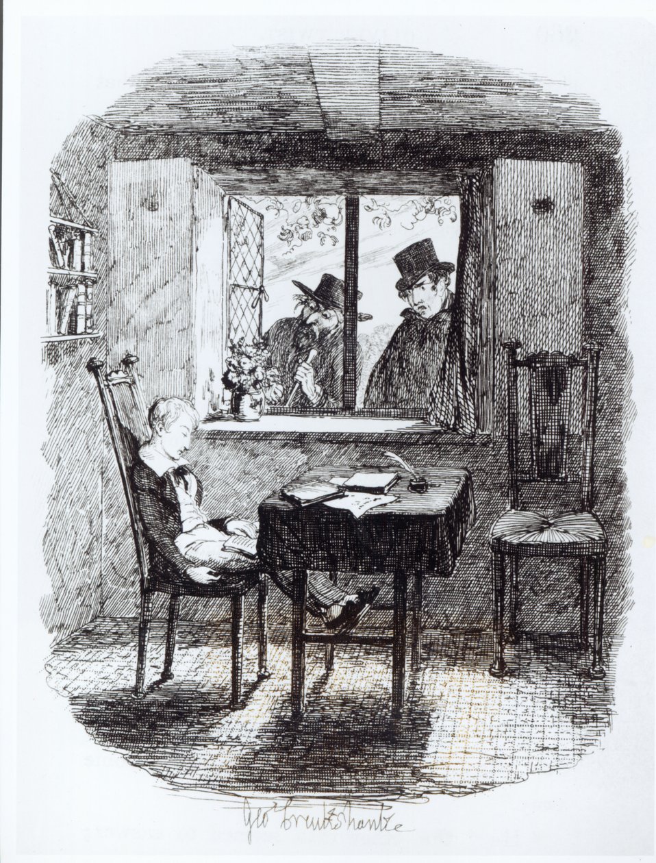 Les Moines et le Juif découvrent Oliver, illustration de 