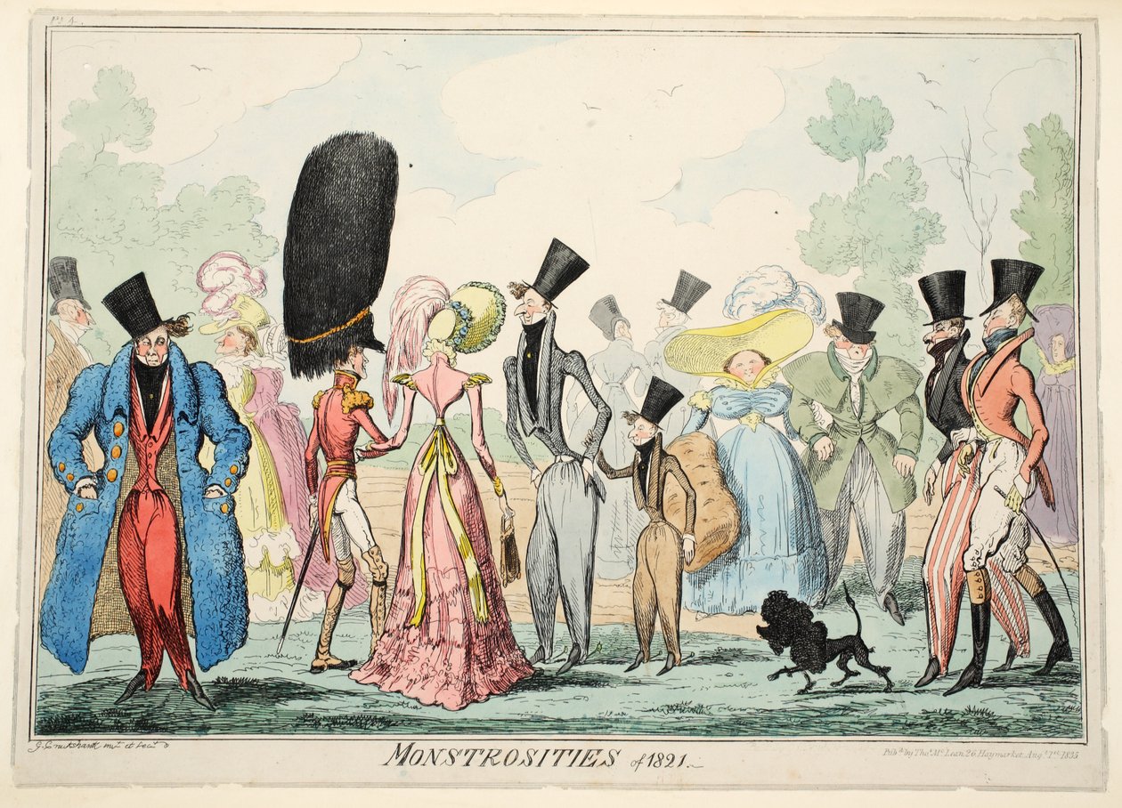 Monstruosités de 1821, pub. 1835 - George Cruikshank
