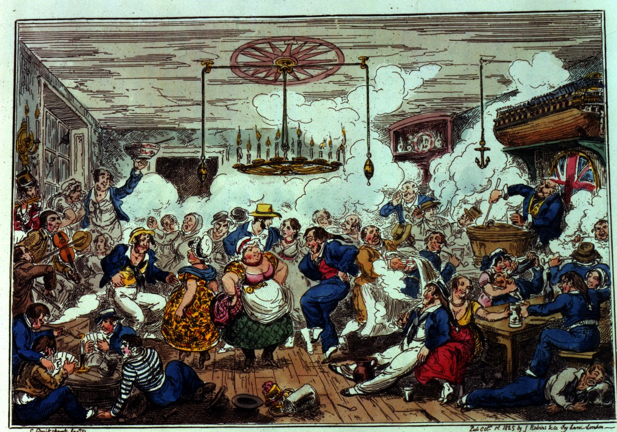 Marins faisant la fête, ou un coup d