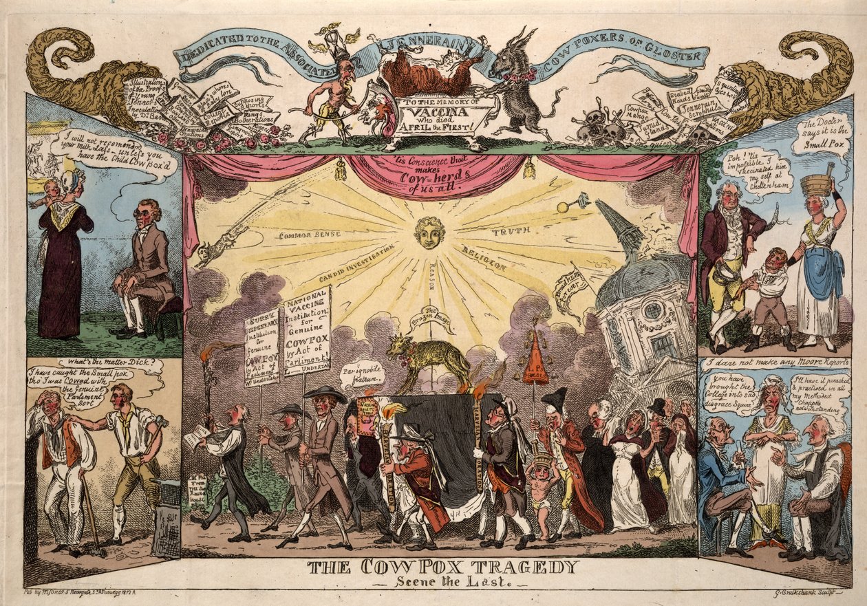 La tragédie de la variole bovine - Scène finale - George Cruikshank