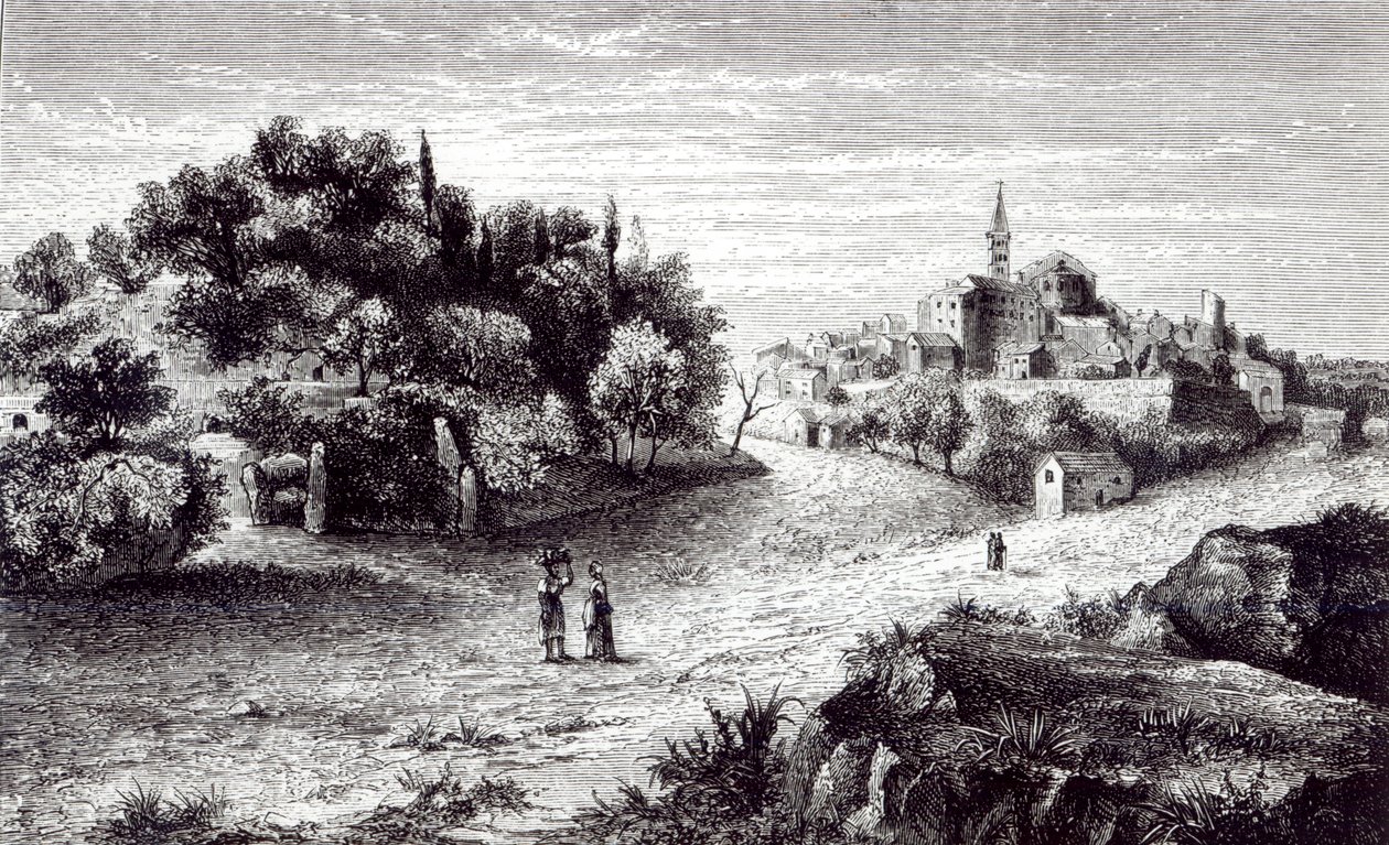Sutri et son amphithéâtre, de la route vers Rome - George Dennis