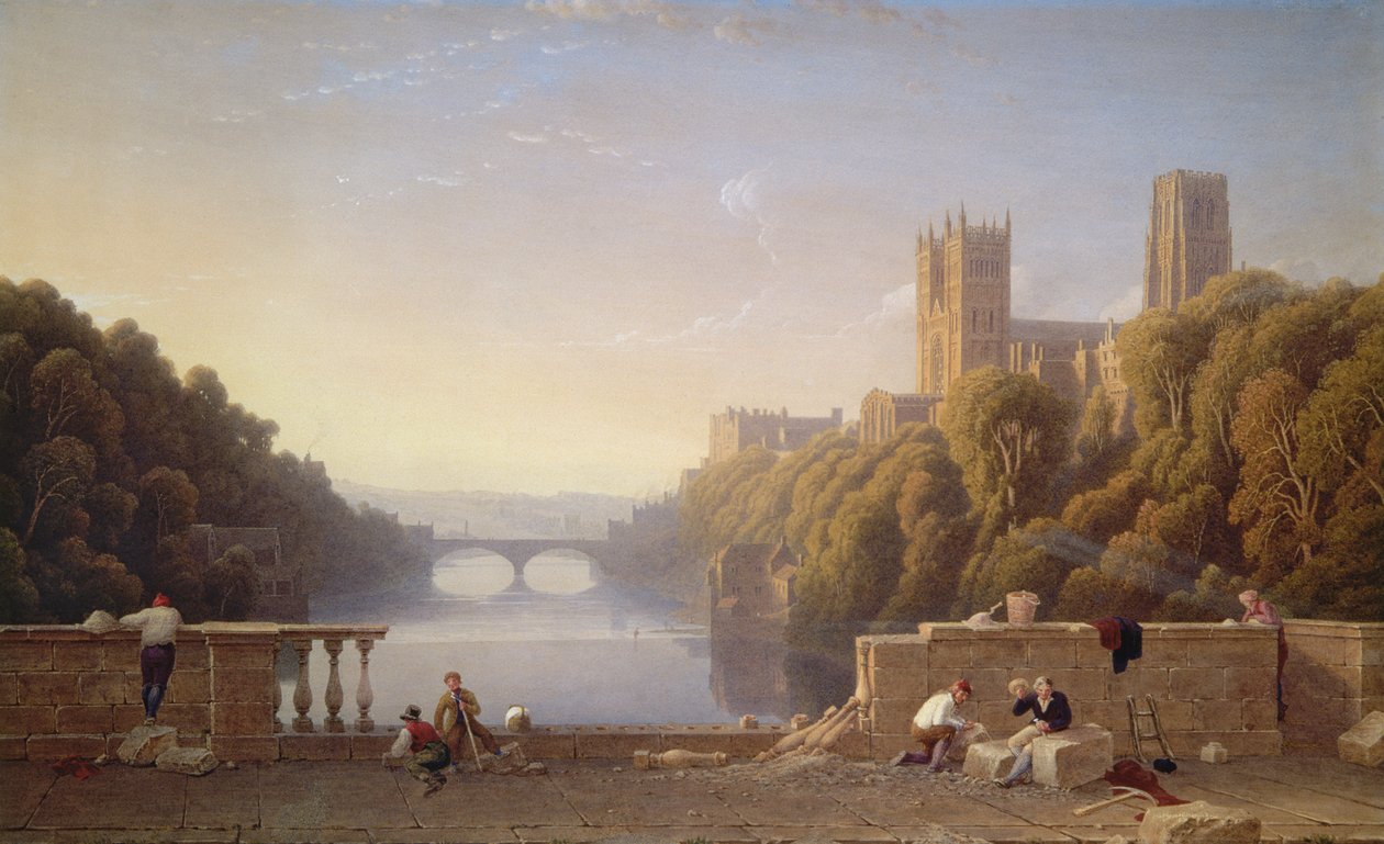 Cathédrale de Durham depuis le pont de Prebend - George Fennel Robson