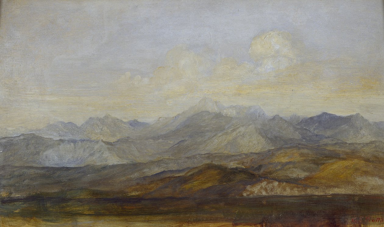 Les montagnes de Carrare depuis Pise - George Frederick Watts