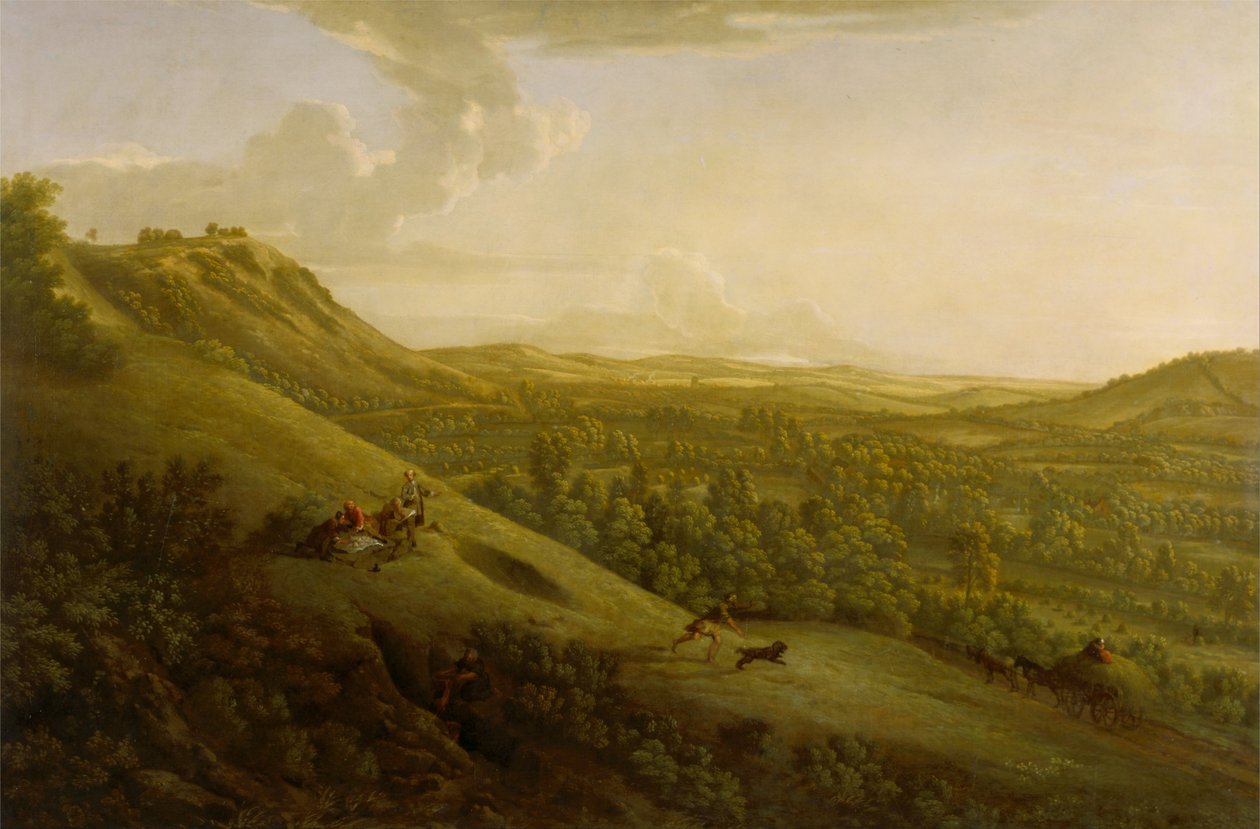 Box Hill, Surrey, avec Dorking au loin - George Lambert