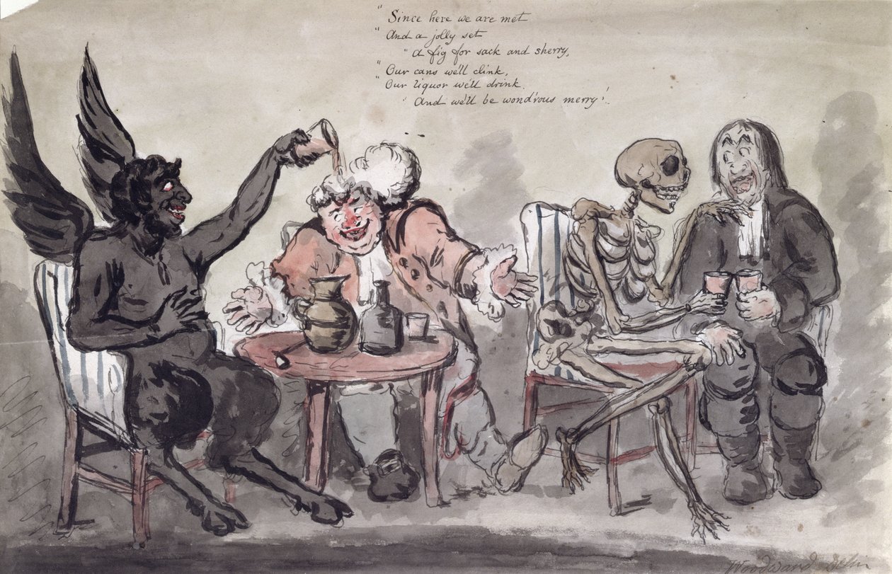 Le Docteur et ses amis, gravé par Issac Cruikshank c.1798 - George Moutard Woodward