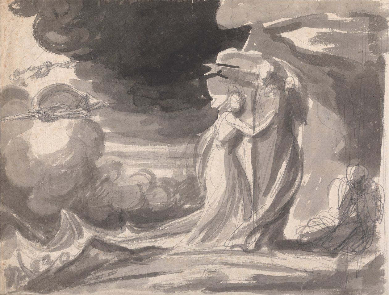 Miranda, Prospero et Caliban - La Tempête - George Romney
