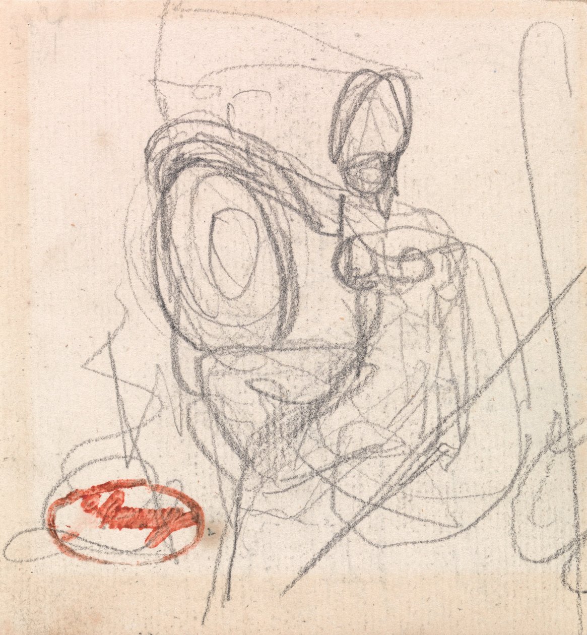 Figure assise avec casque et bouclier - George Romney