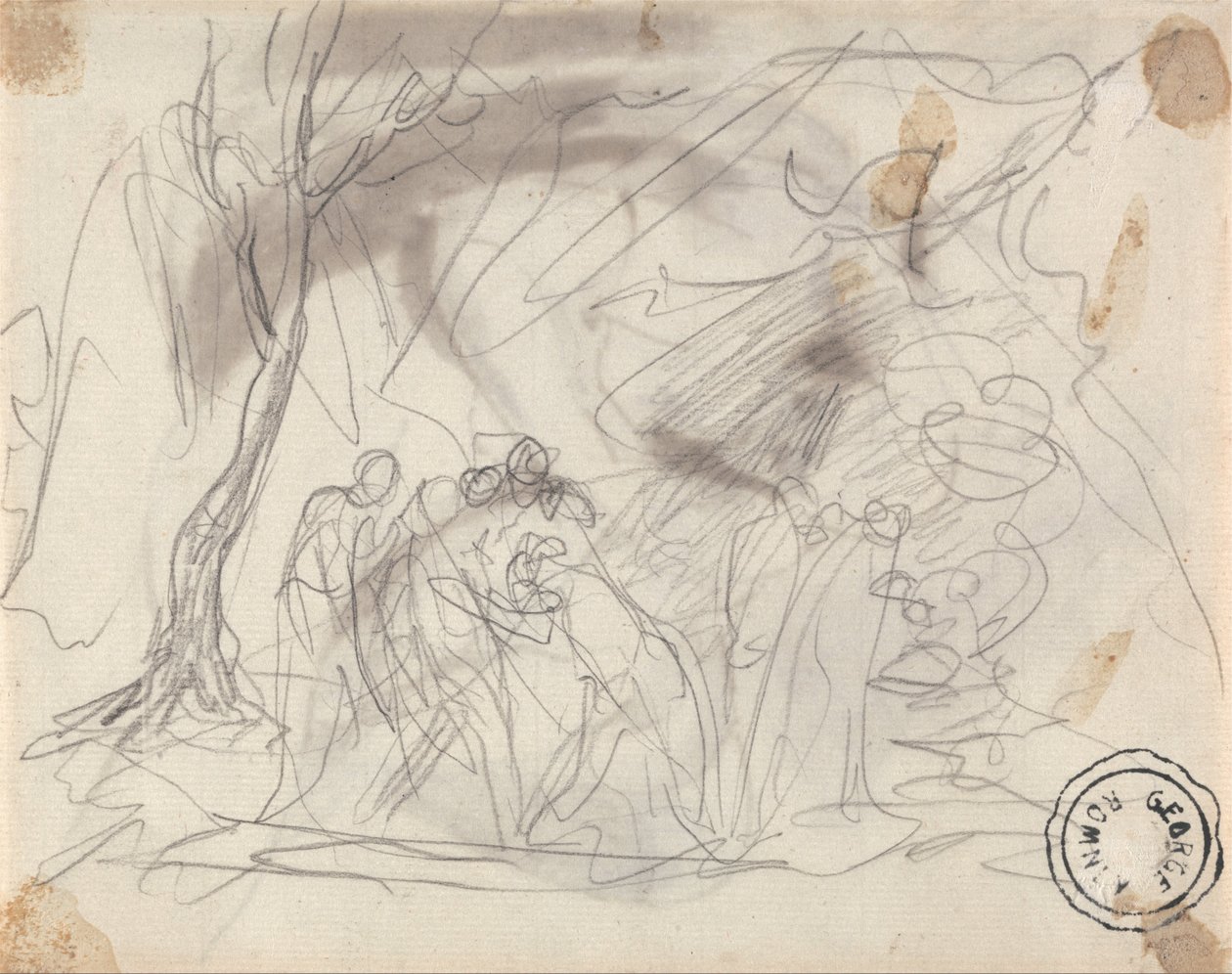 Esquisse pour Canidia et le jeune homme - George Romney