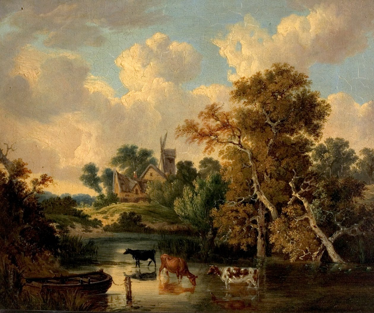 Paysage avec bétail dans une mare - George Vincent