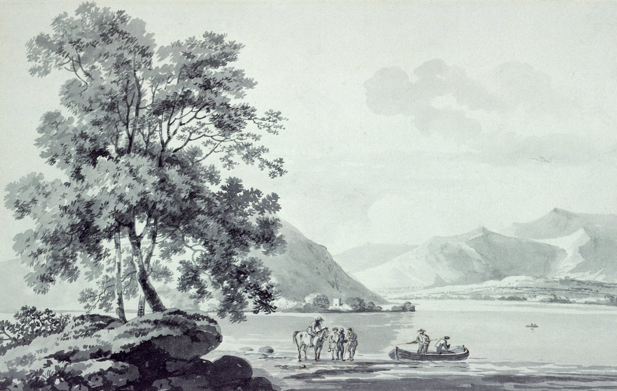 Une scène de lac - George the Elder Barret