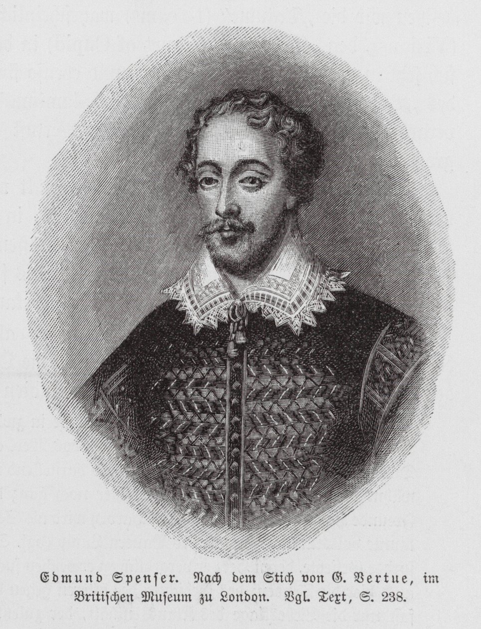 Edmund Spenser, poète anglais (gravure) - George (after) Vertue