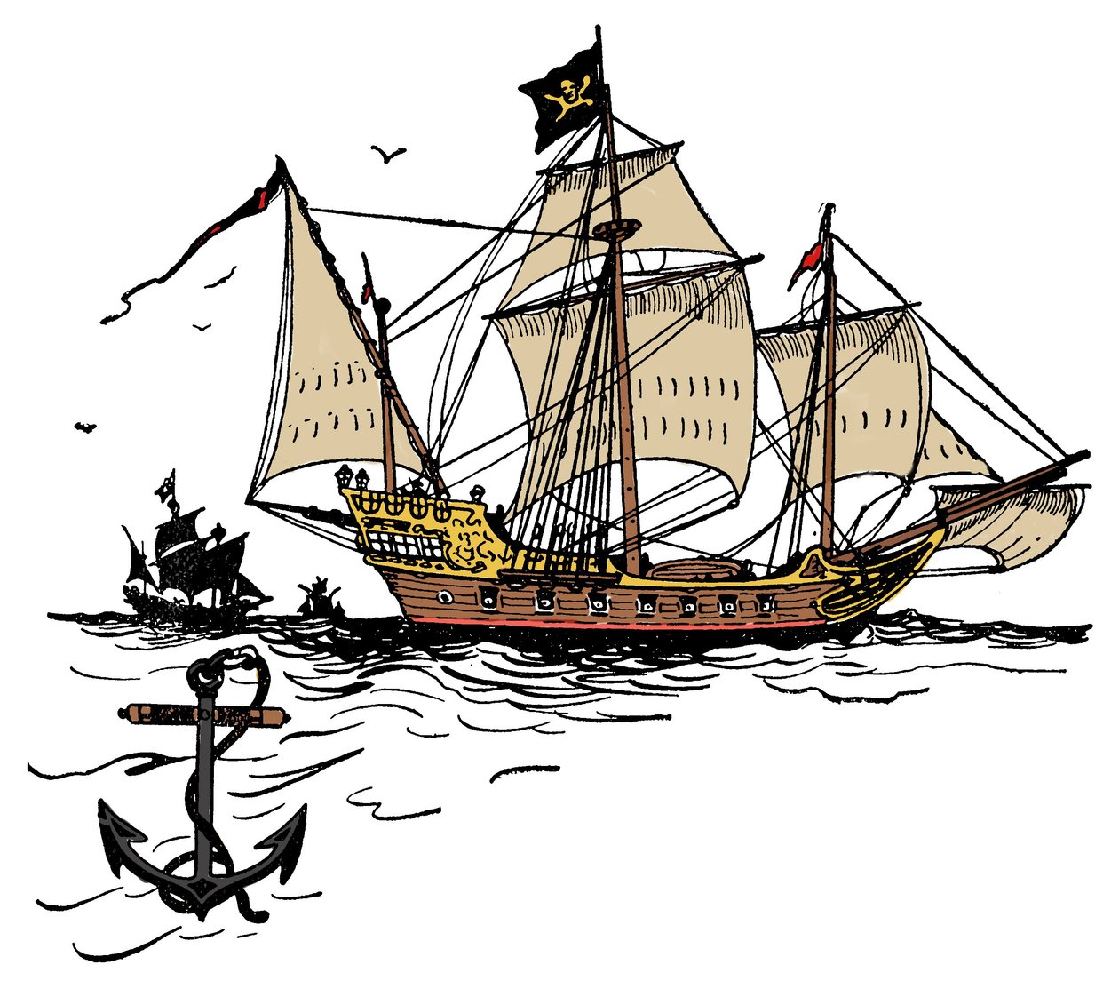 Un navire pirate au large de l