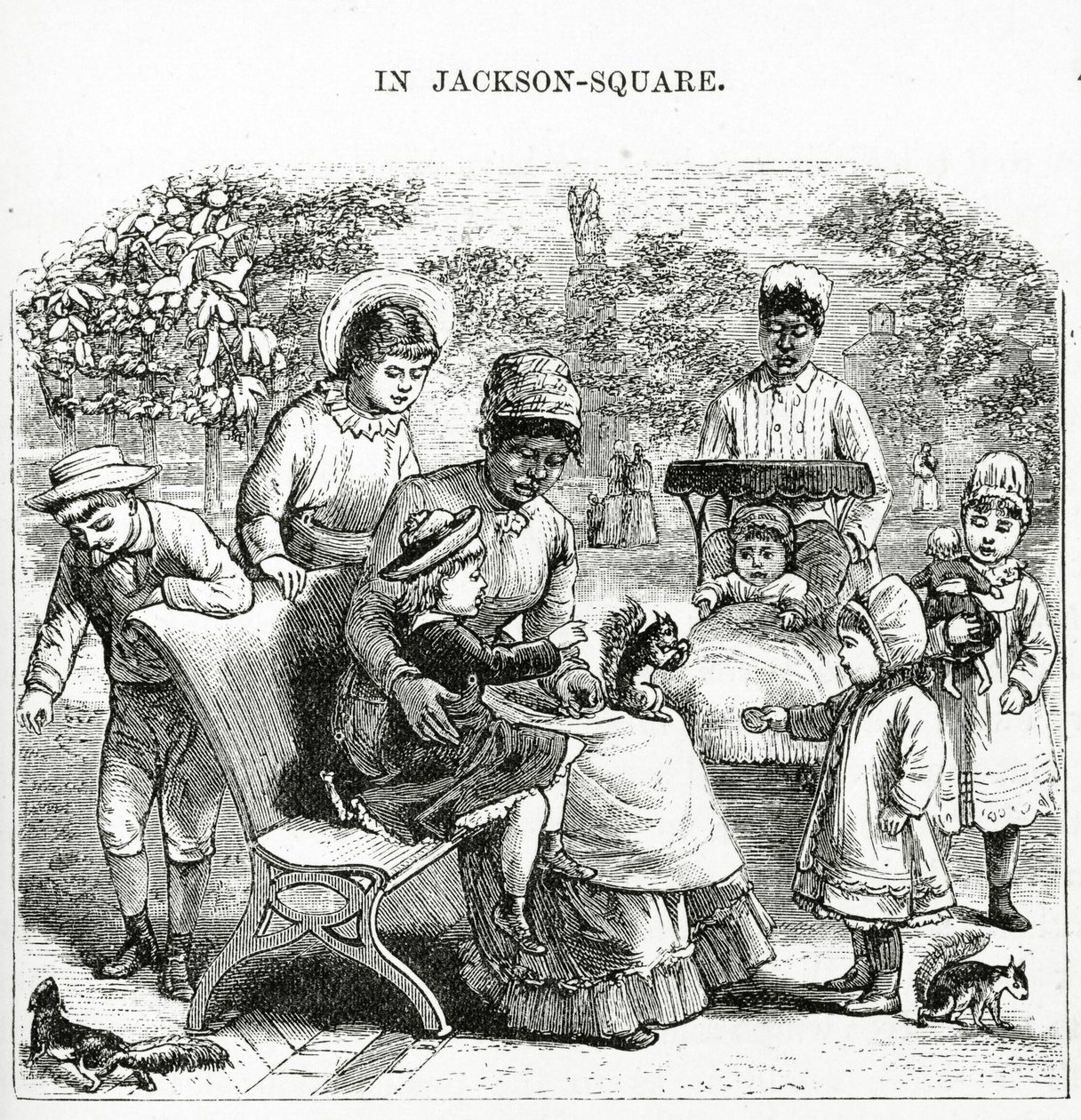À Jackson Square, La Nouvelle-Orléans, illustration de 