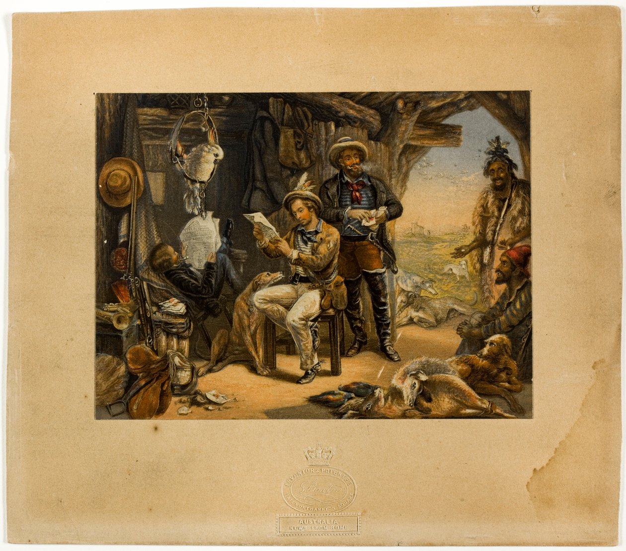Australie, Nouvelles de chez nous - George Baxter