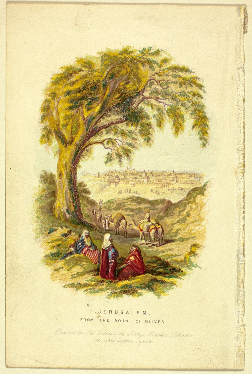 Jerusalem, vom Ölberg aus - George Baxter