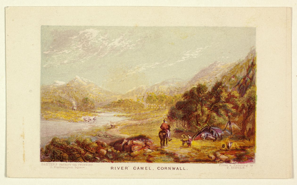 Rivière Carnel, Cornouailles - George Baxter