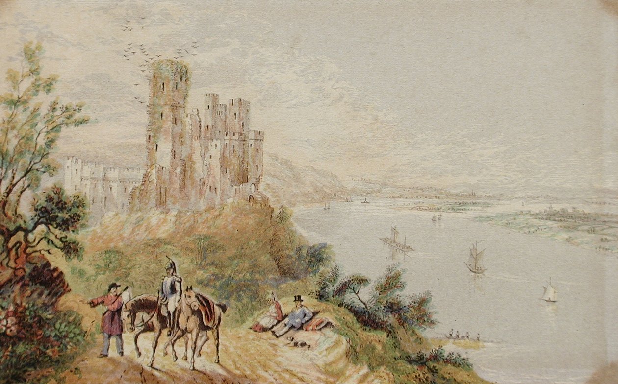 Stolzenfels, sur le Rhin - George Baxter