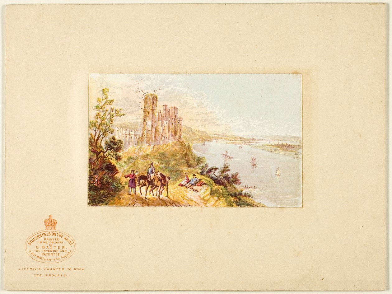 Stolzenfels sur le Rhin - George Baxter