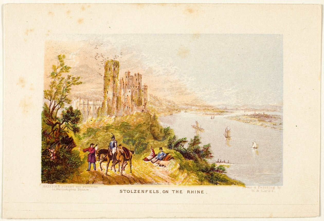 Stolzenfels sur le Rhin - George Baxter