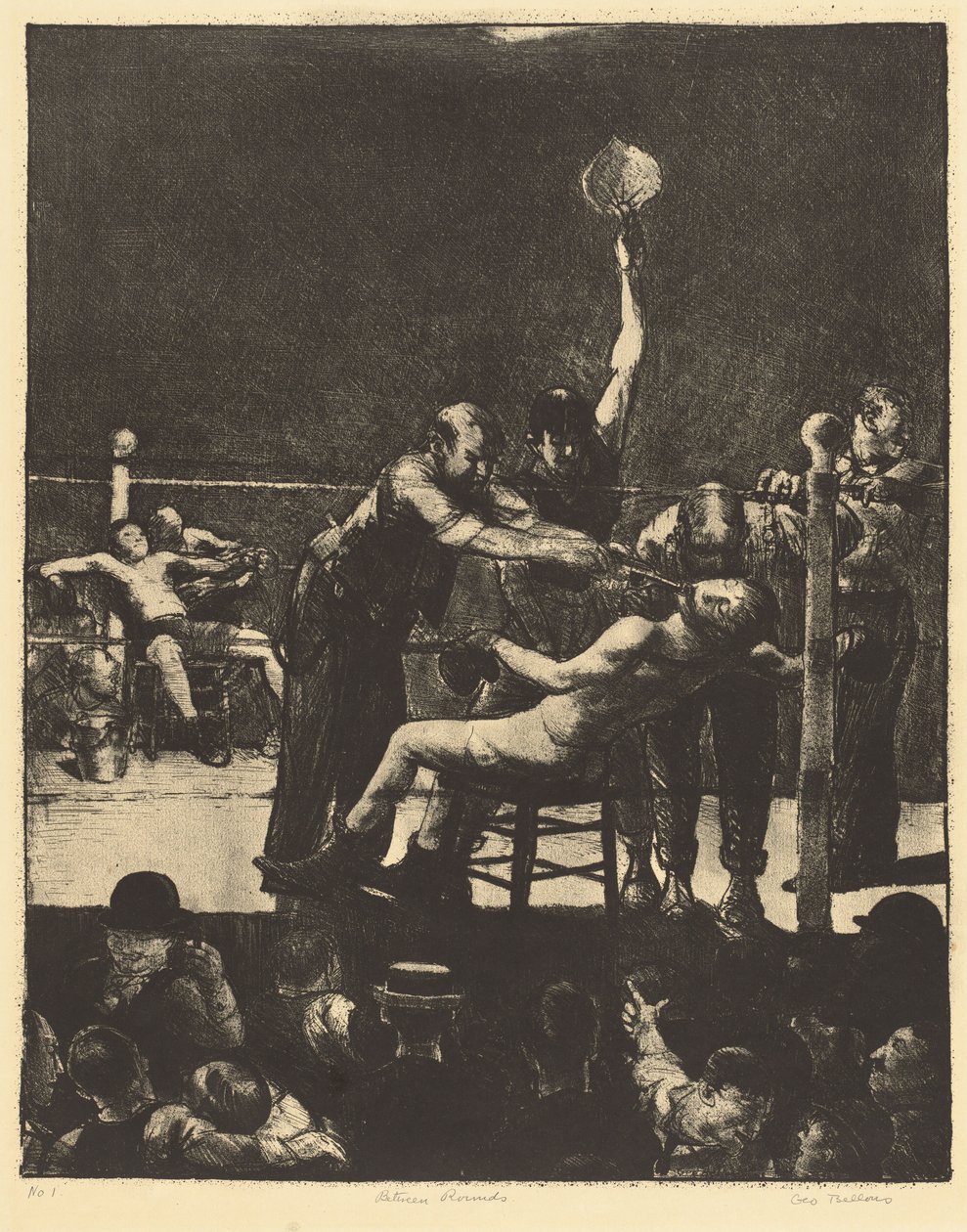 Entre deux manches, grande première pierre - George Bellows