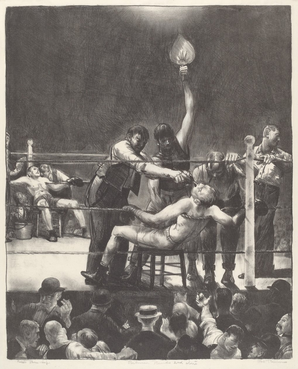 Entre les rounds, petit, deuxième pierre - George Bellows