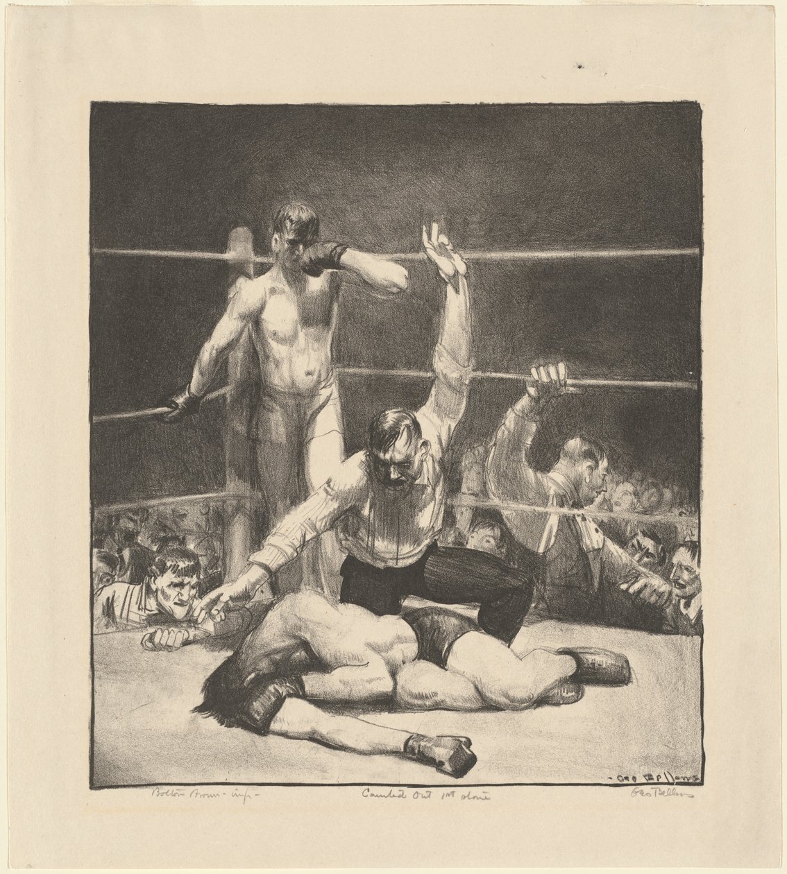 « Counted Out », première pierre - George Bellows