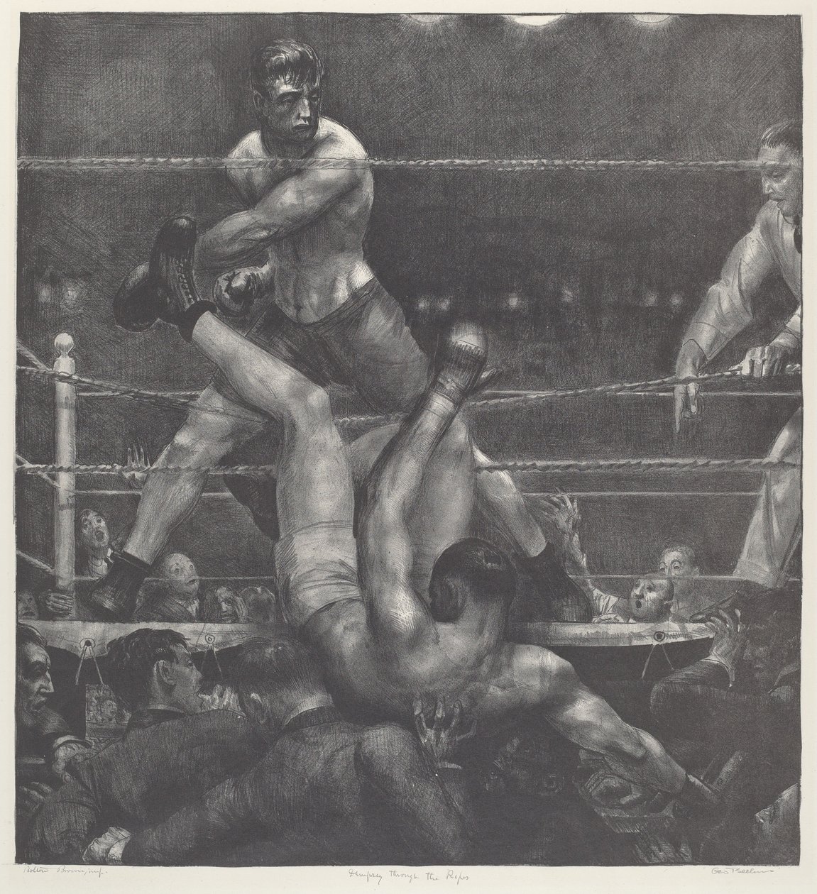 Dempsey à travers les cordes - George Bellows