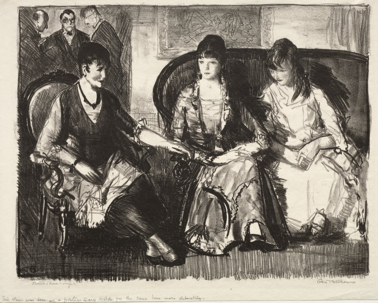 Elsie, Emma et Marjorie, « First Stone » - George Bellows