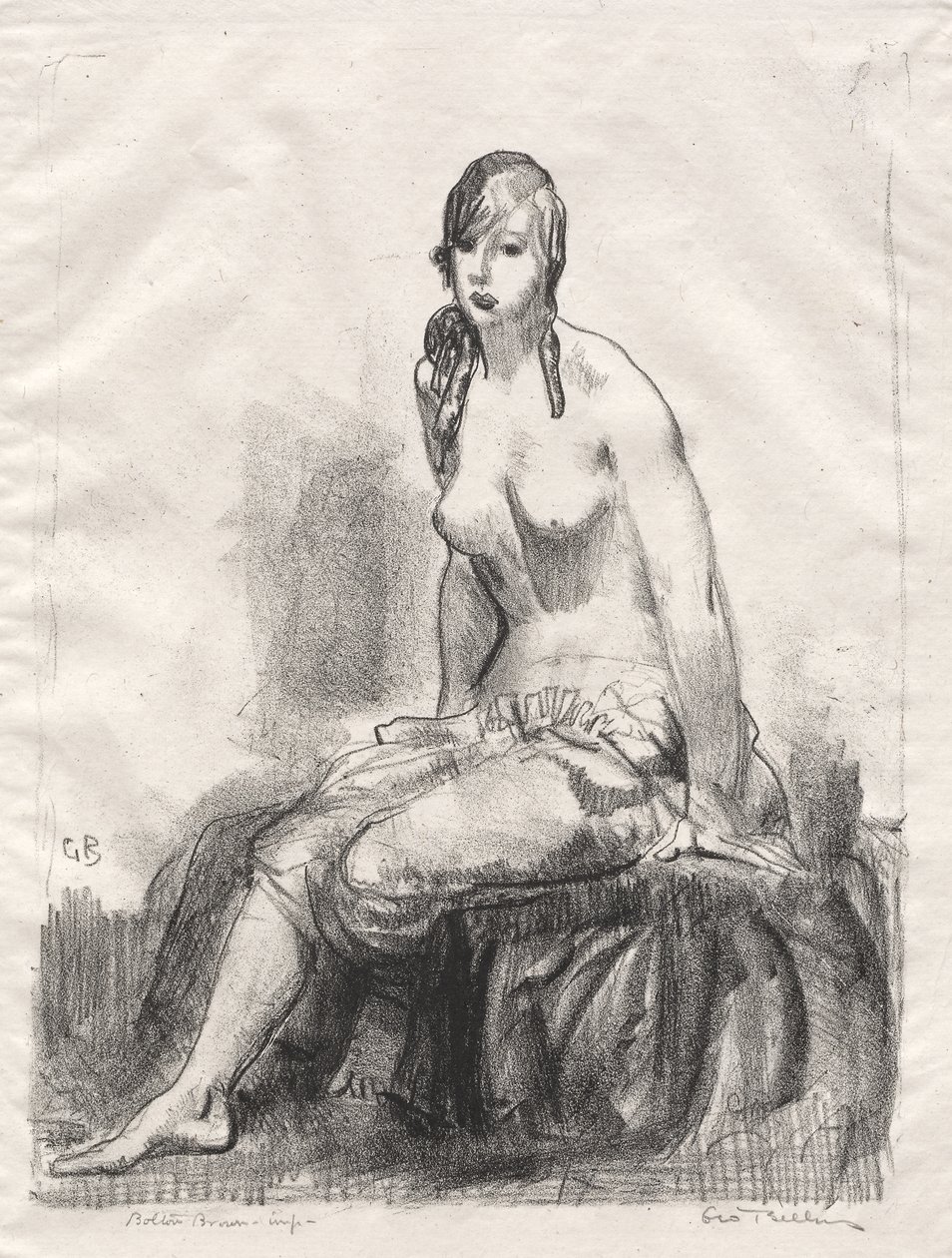 Le matin, croquis de nu - George Bellows