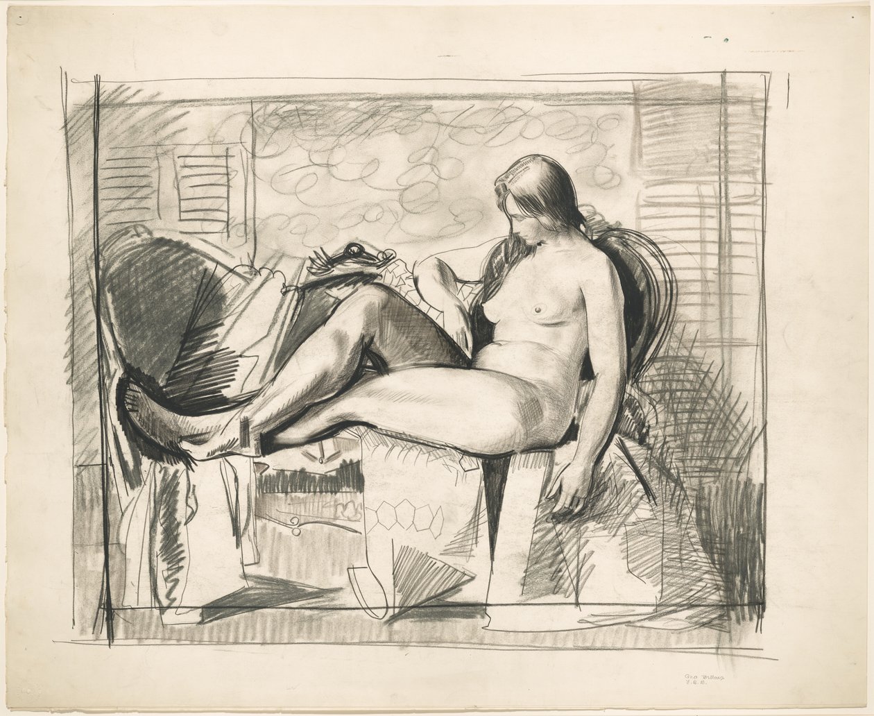 Étude pour « Nu avec une couette hexagonale » - George Bellows