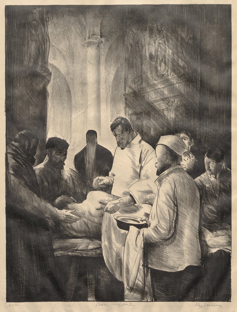Série « War » : Hôpital de base, deuxième pierre - George Bellows