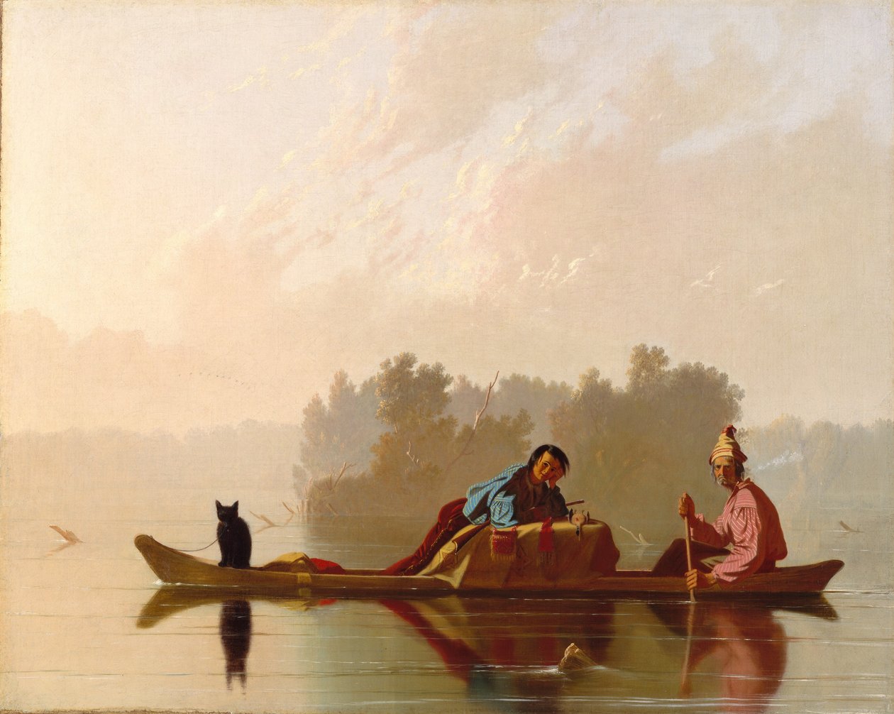 Commerçants de fourrures descendant le Missouri - George Caleb Bingham