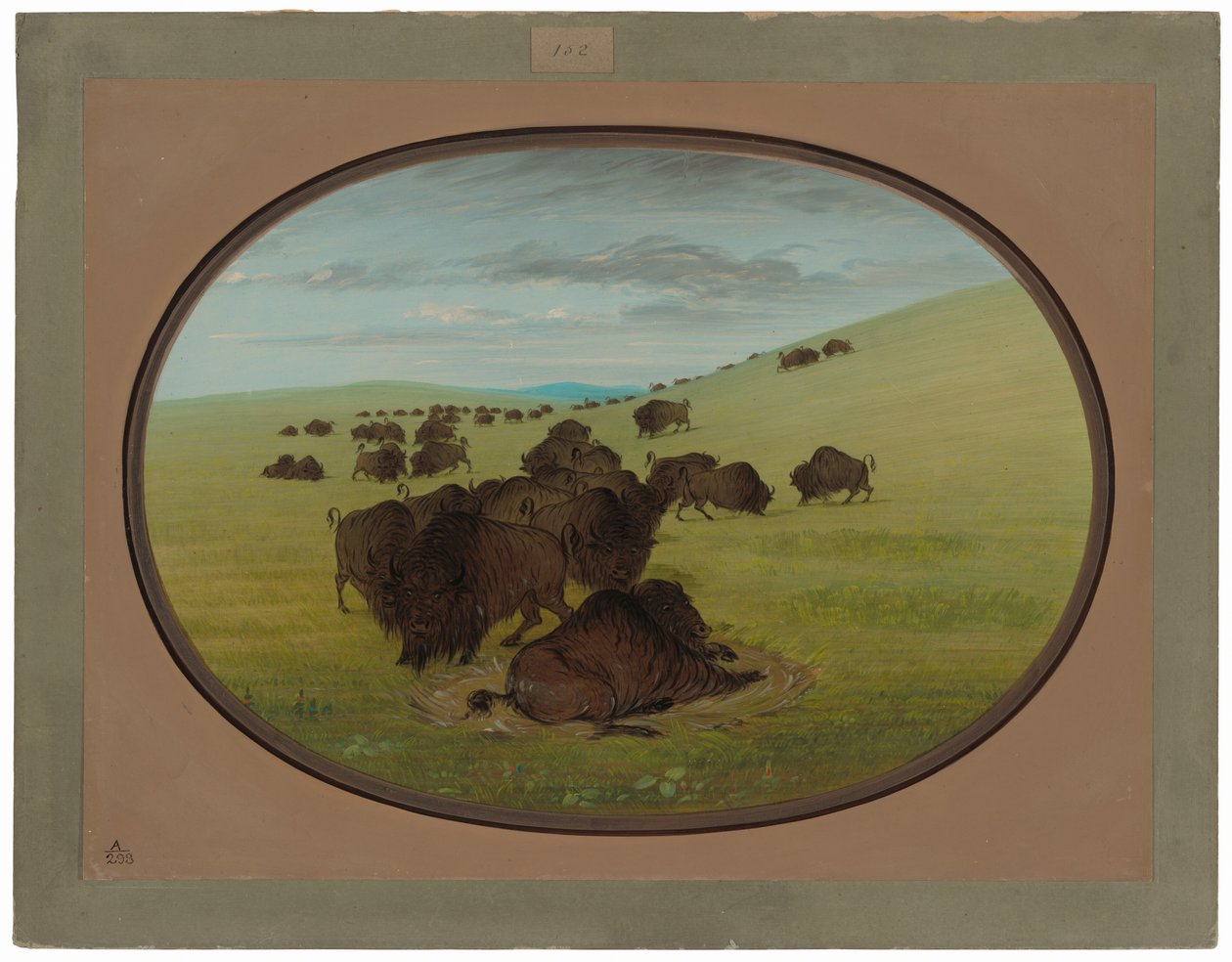 Un bourbier de buffles - George Catlin