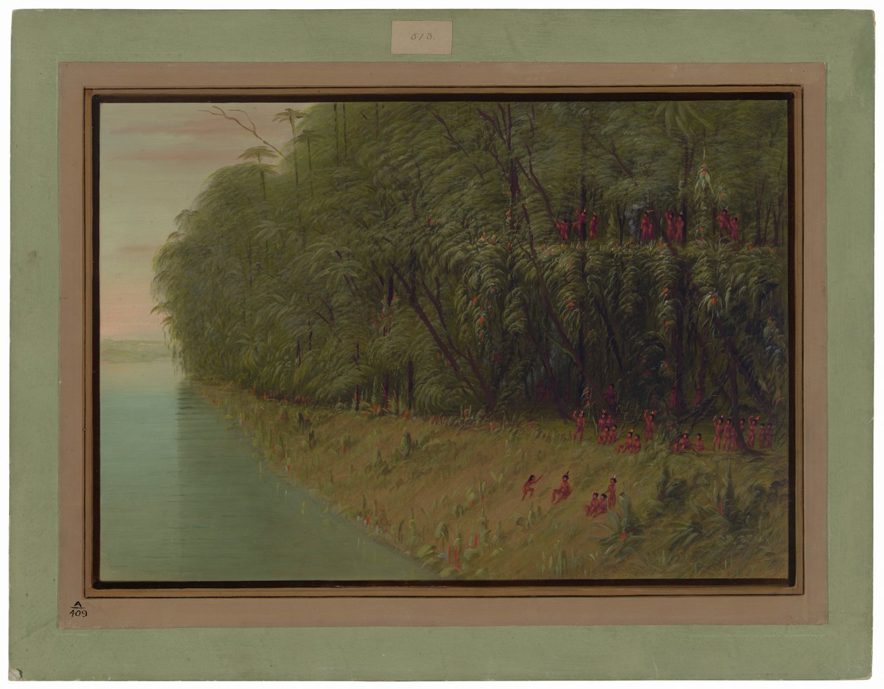 Une forêt amazonienne - Vue du rivage - George Catlin
