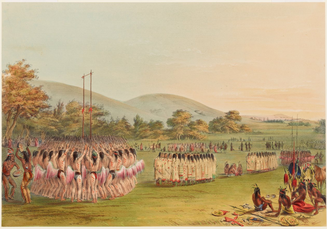 Danse au jeu de balle - George Catlin