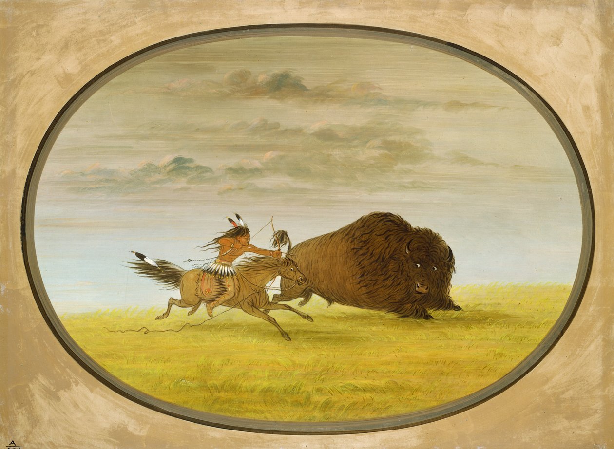 La chasse au bison - George Catlin
