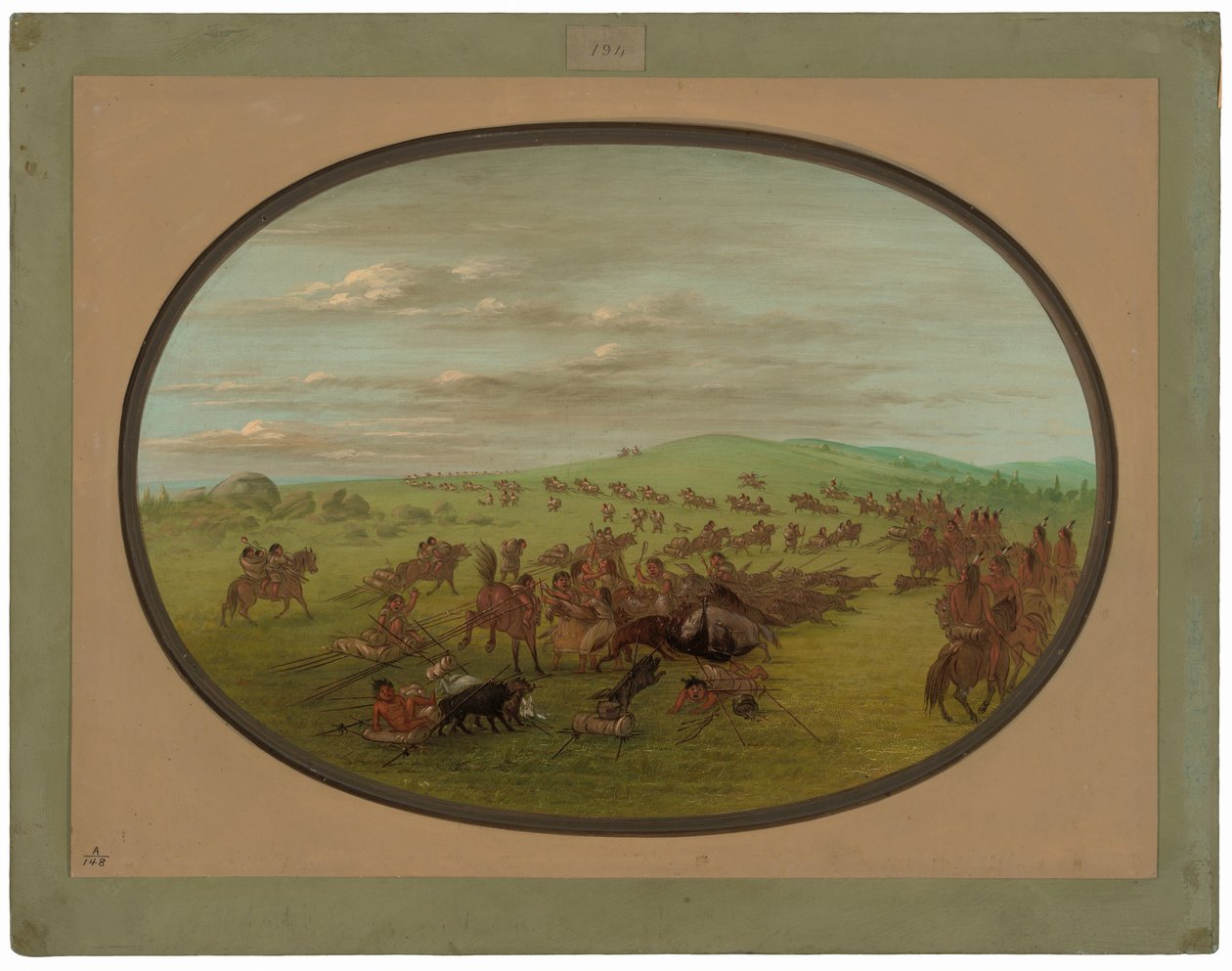 Camanchees en mouvement - George Catlin