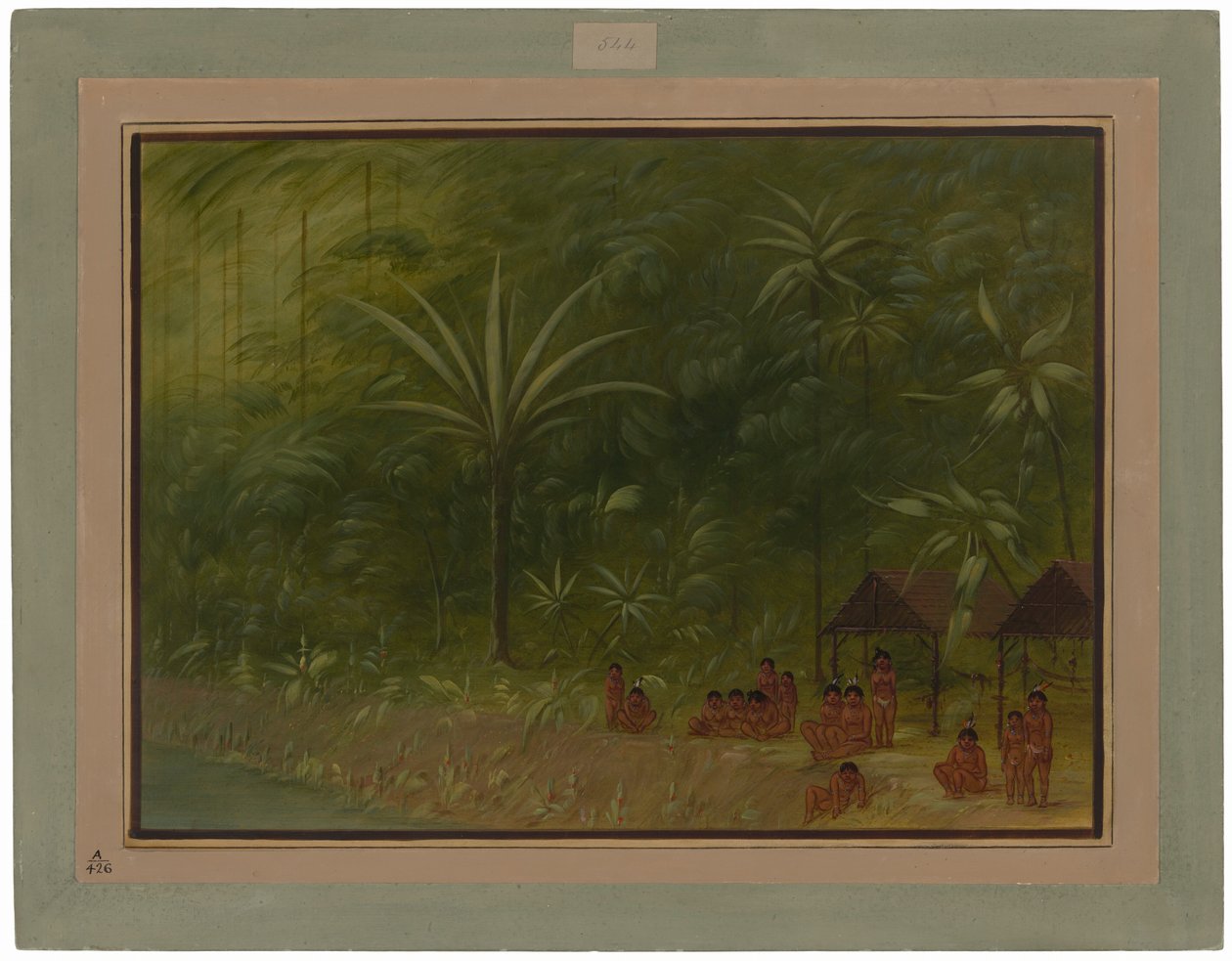Campement de Cocomas - Vue vers la côte - George Catlin