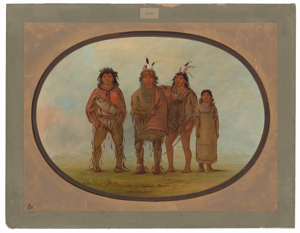 Quatre Indiens Dogrib - George Catlin