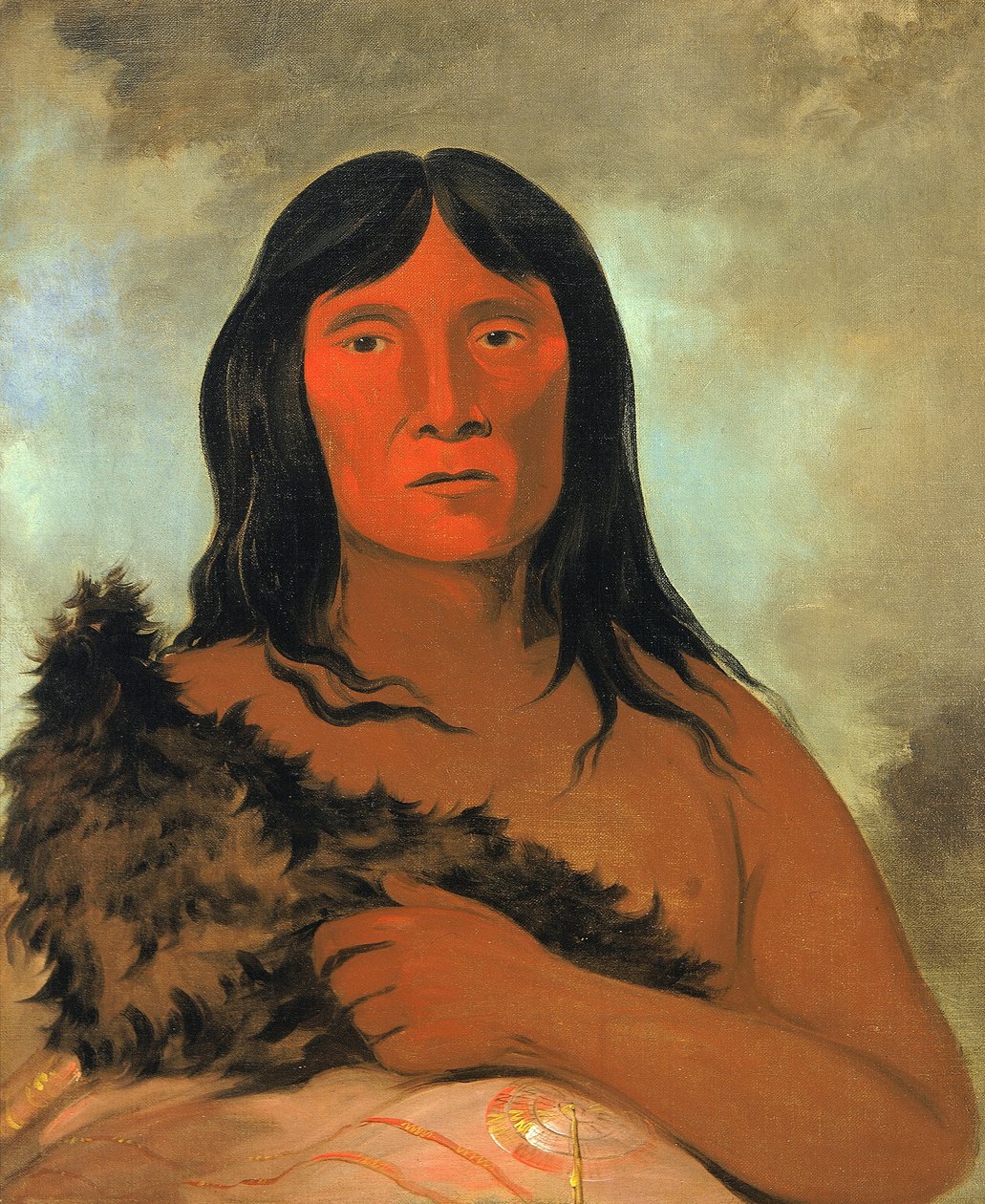 Kay-ée-qua-da-kúm-ee-gísh-kum, Celui qui touche le sol avec son pied - George Catlin