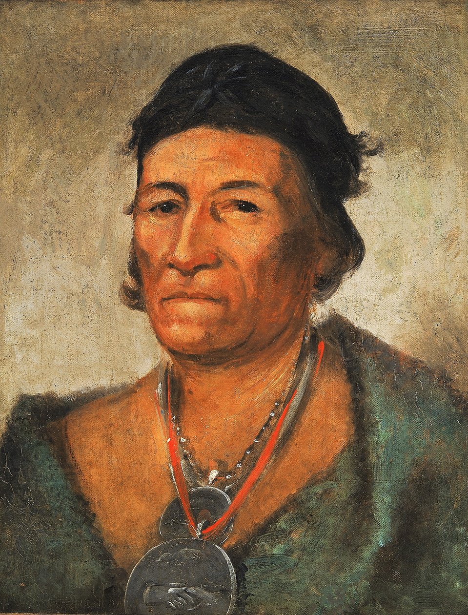 Ko-mán-i-kin, Big Wave, un chef ancien et distingué - George Catlin